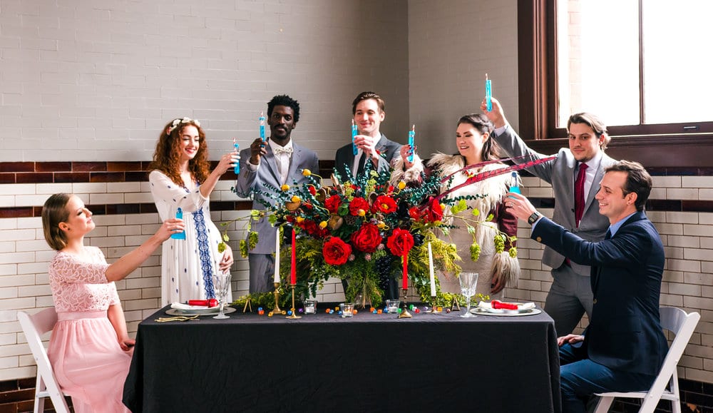  Stranger Things themed wedding at 1899 wedding venue in Indianapolis, Indiana 
