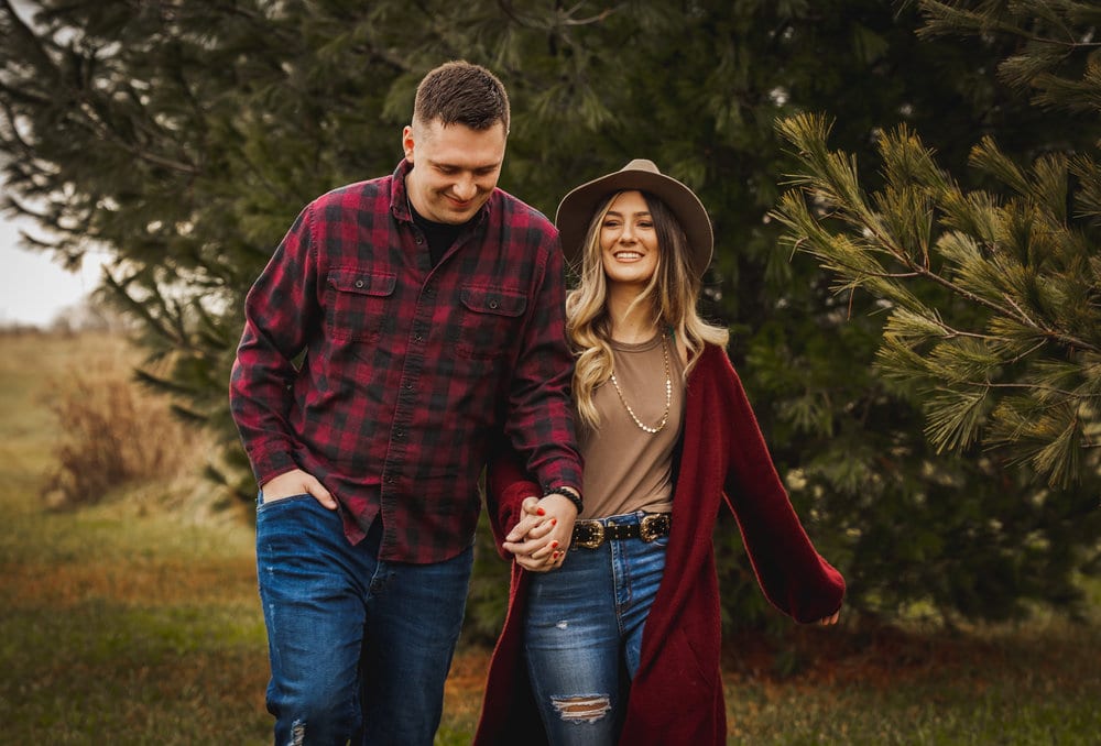 Couple at their engagement session_How to Dress for Engagement Photos