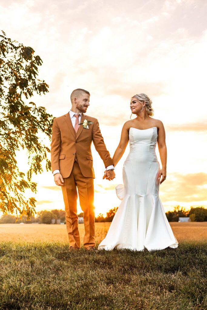 Wedding photo at Golden Hour